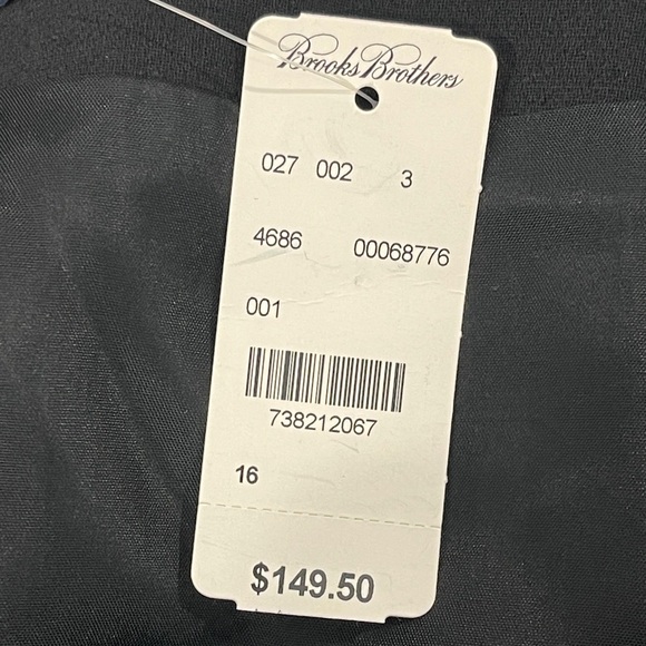 NWT Brooks Brothers Black Wool Blend Skirt Womens Size 16 Button Up - Picture 4 of 9